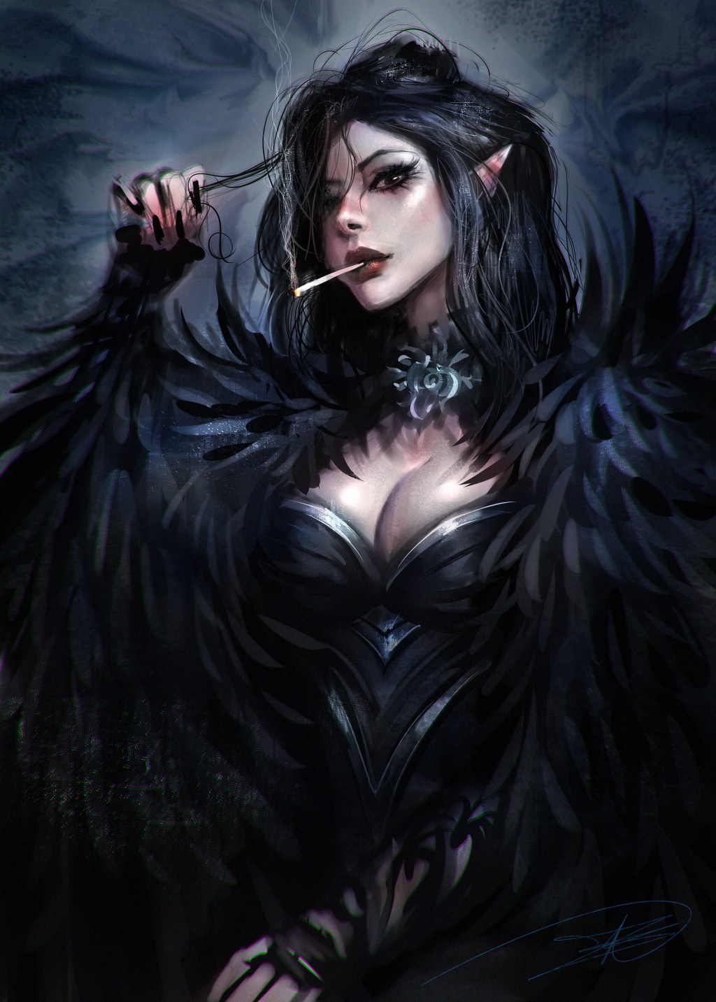Picture of: ArtStation – Raven girl.