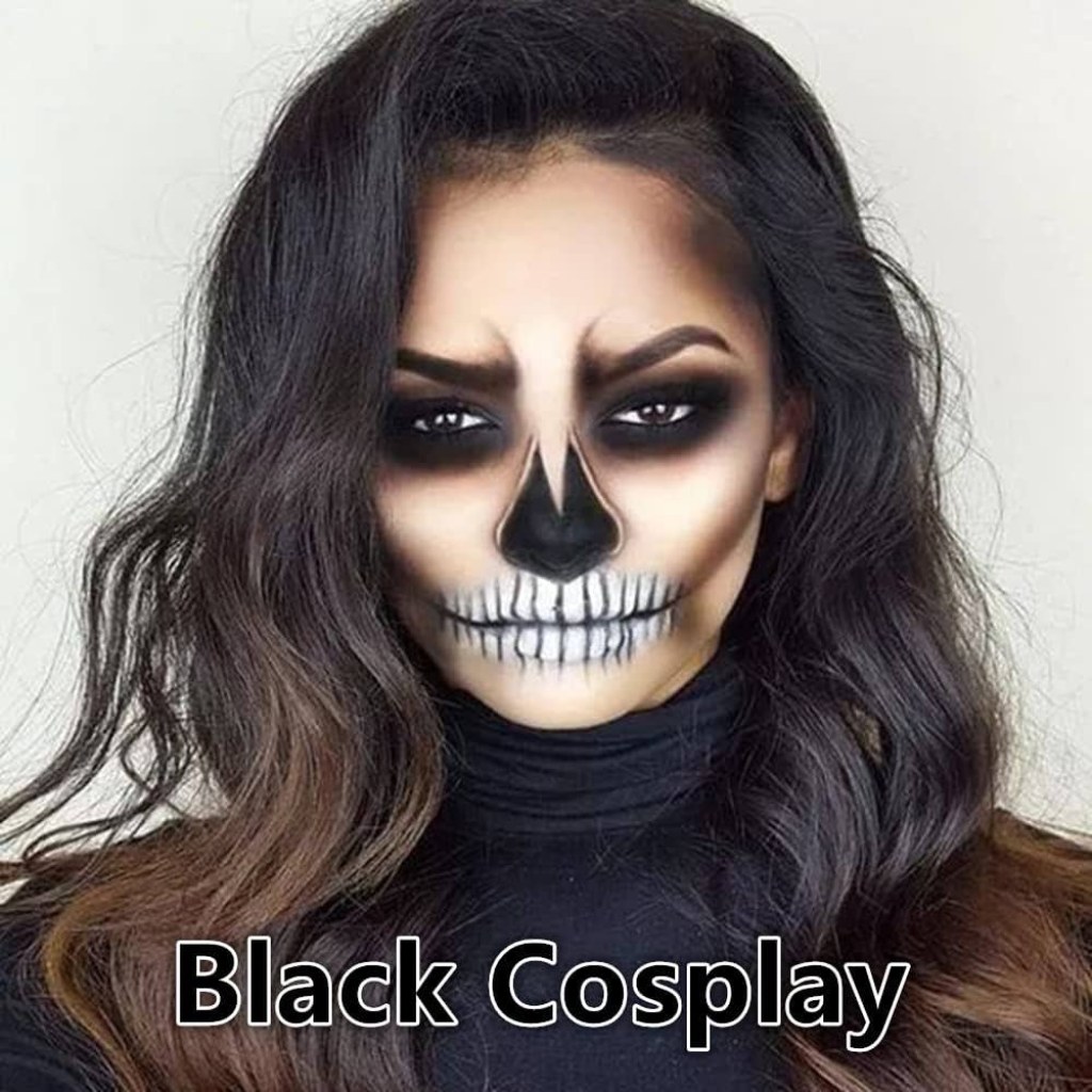 Picture of: Go Ho Black Face Paint Washable for Halloween Makeup,Water Based Black  Raven Body Paint,Creamy to Gel Body Painting Single Palette for Adults  Children