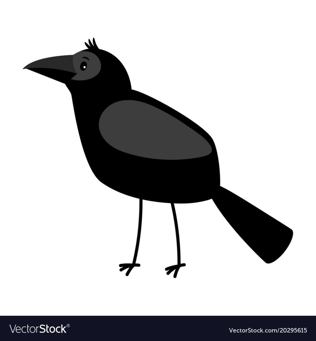 Picture of: Raven cartoon bird icon Royalty Free Vector Image